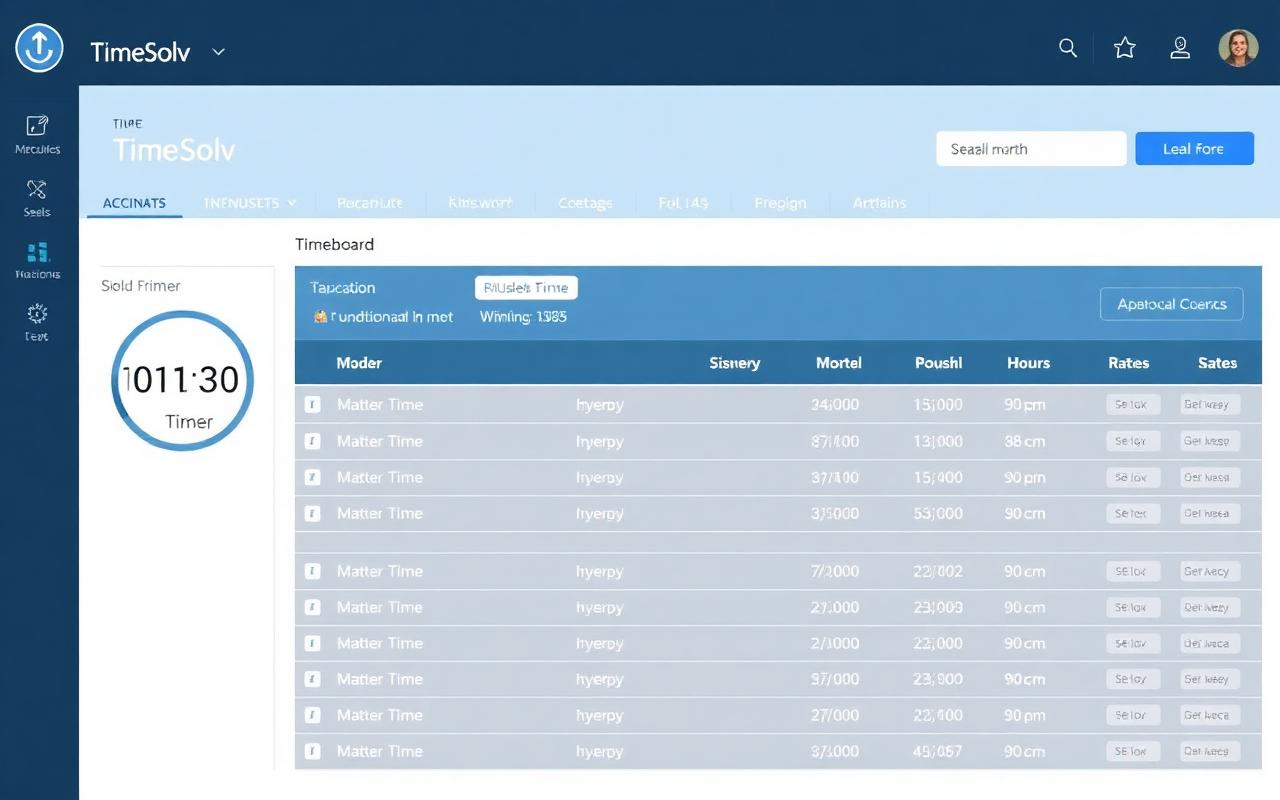 TimeSolv matter management view