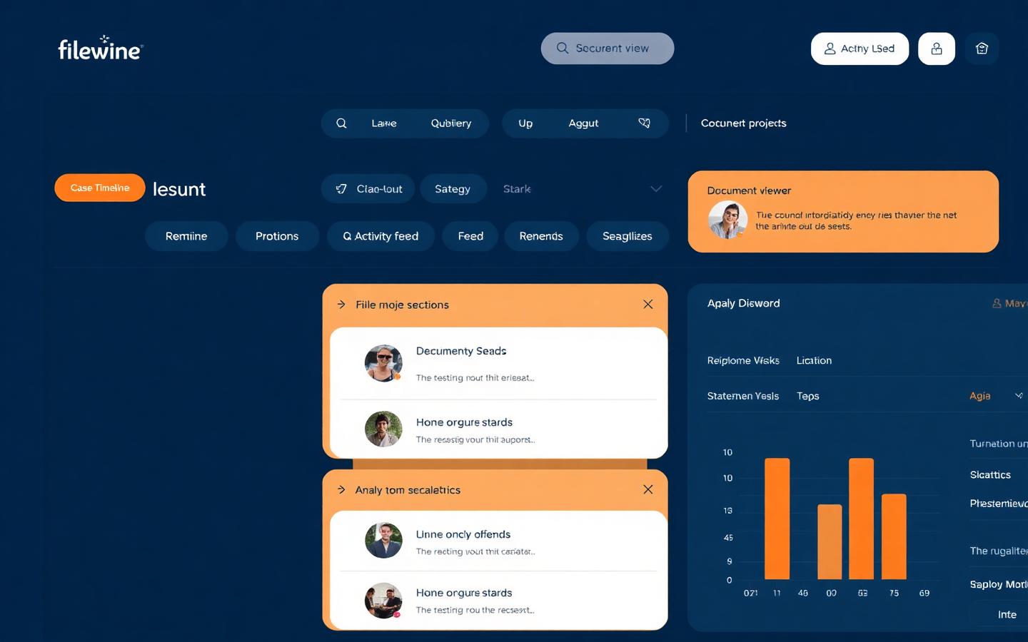 Filevine product screenshot